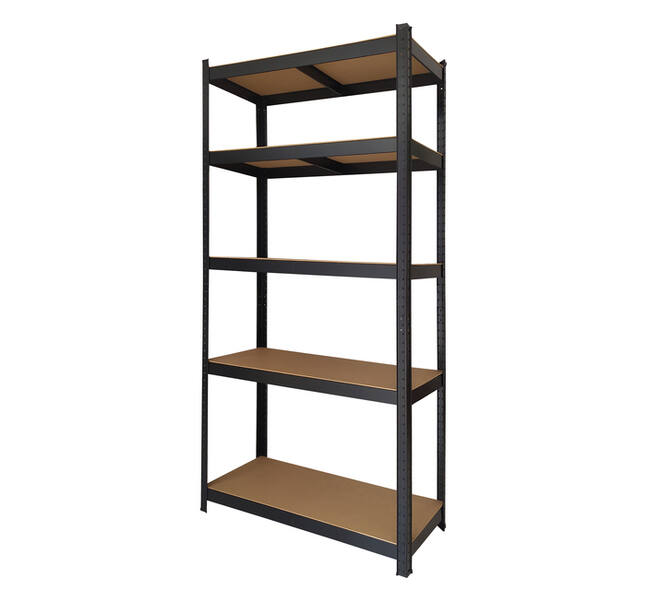 Stellingkast BRASQ 5 borden 90x40x180cm SU175 max 875 KG zwart