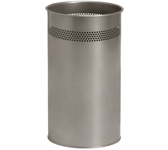 Papierbak BRASQ 21 liter rvs zilver