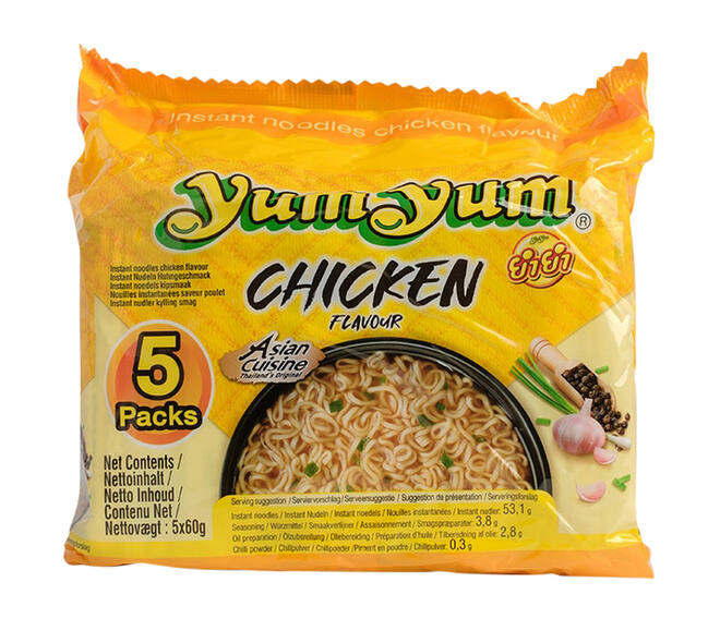 Noodles Yum Yum kip bami 5-pack 5x60gr
