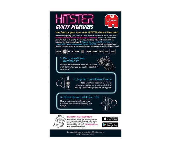 Muziekspel Hitster Guilty Pleasure 16+