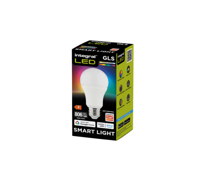 Ledlamp Integral E27 2700-6500K Smart RGBW 8.5W 806lumen