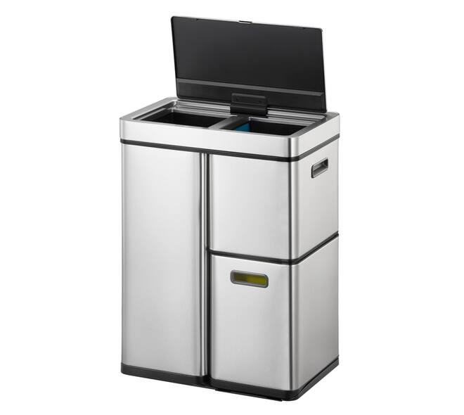 Afvalbak EKO Mirage Plus sensor 30liter en 2x15liter RVS