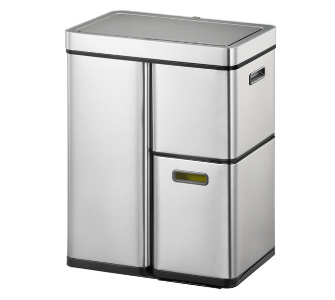 Afvalbak EKO Mirage Plus sensor 30liter en 2x15liter RVS