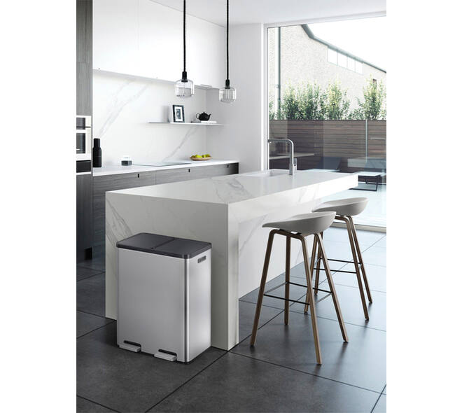 Pedaalemmer EKO Essential Recycler 2x30 liter rvs