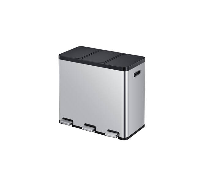 Pedaalemmer EKO Essential Recycler 3x20 liter rvs