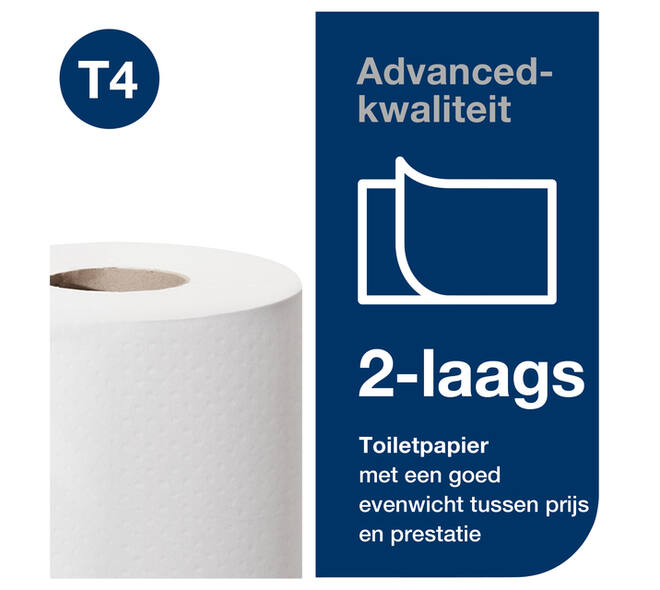 Toiletpapier Tork T4 Advanced 2-laags 400 vel wit 472168
