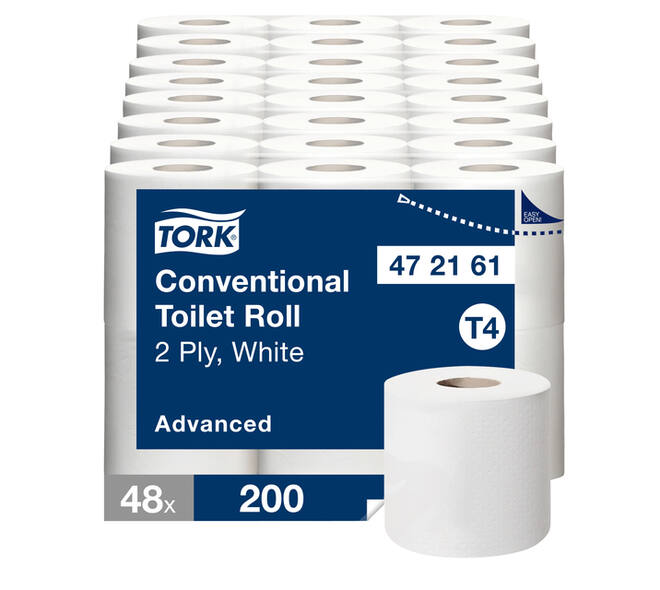 Toiletpapier Tork T4 Advanced 2-laags 200 vel wit 472161
