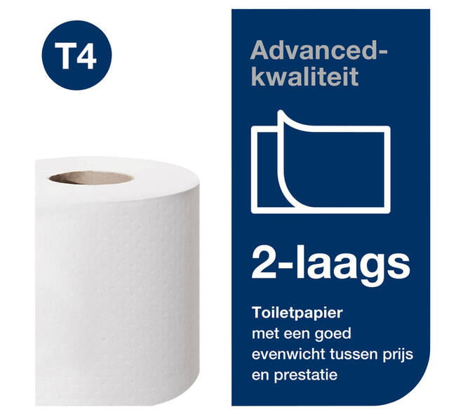 Toiletpapier Tork T4 Advanced 2-laags 200 vel wit 472161