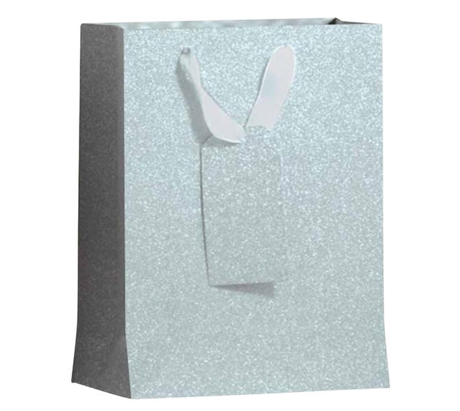 Cadeautas IG Group Zilver glitter 175x98x229mm