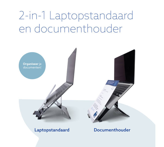 Laptopstandaard R-Go Riser Documenthouder