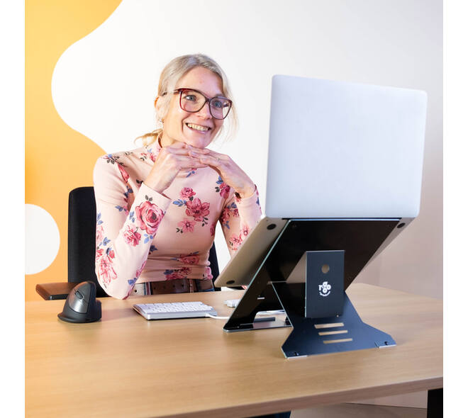 Laptopstandaard R-Go Riser Documenthouder