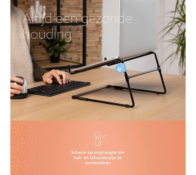 Laptopstandaard R-Go Office Zwart