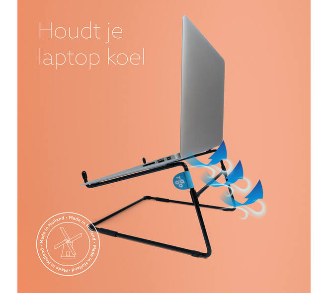 Laptopstandaard R-Go Office Zwart