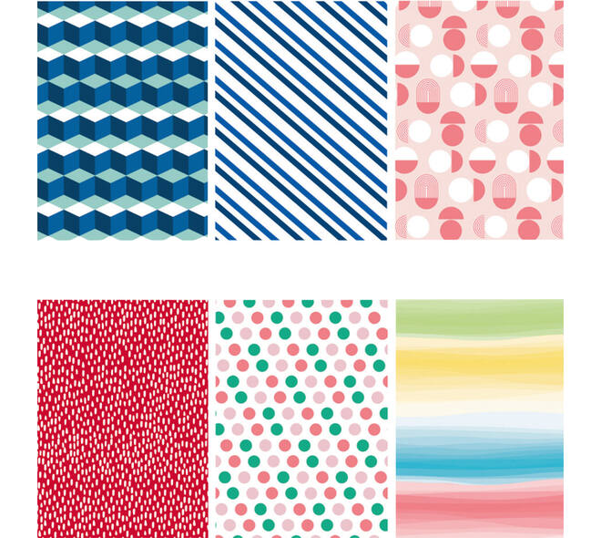 Inpakpapier IG Group Geo 200x70cm assorti