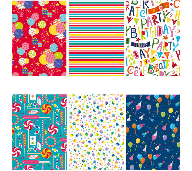 Inpakpapier IG Group Party 200x70cm assorti