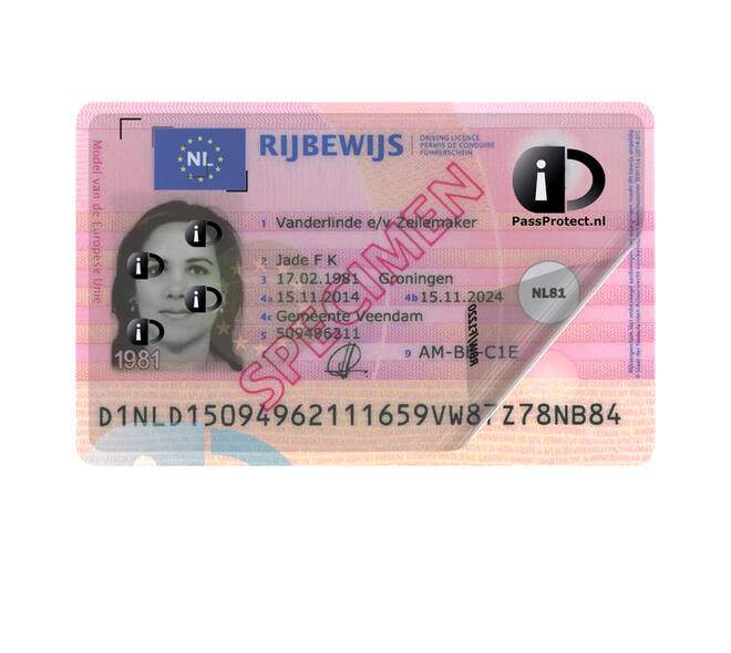 Beschermfolie PassProtect voor rijbewijs