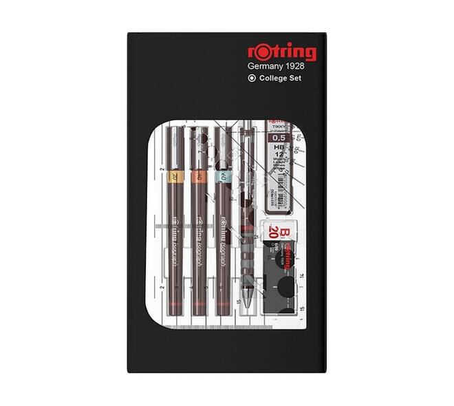 Tekenset rOtring Isograph 7-delig