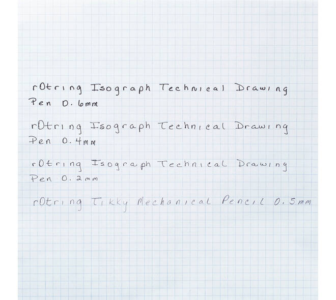 Tekenset rOtring Isograph 7-delig