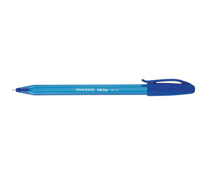 Balpen Paper Mate Inkjoy 100 ultrafijn blauw
