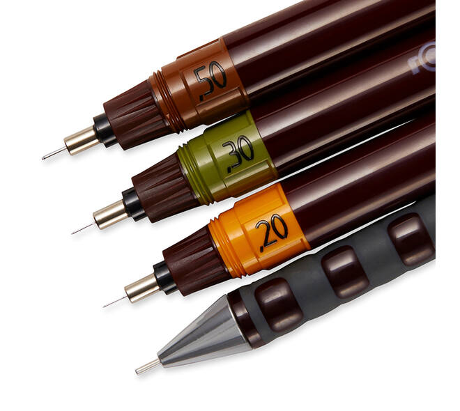 Tekenset rOtring Isograph college 0.2mm, 0.3mm en 0.5mm set à 3 stuks