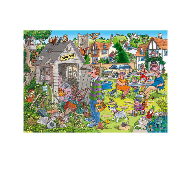 Puzzel Wasgij Destiny 28 De Mancave Van Pa! 1000 stukjes