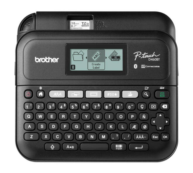 Labelprinter Brother P-touch TZe PT-D460BT desktop qwerty 18mm zwart in koffer