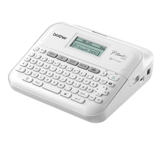 Labelprinter Brother P-touch TZe PT-D410 desktop qwerty 18mm wit in koffer