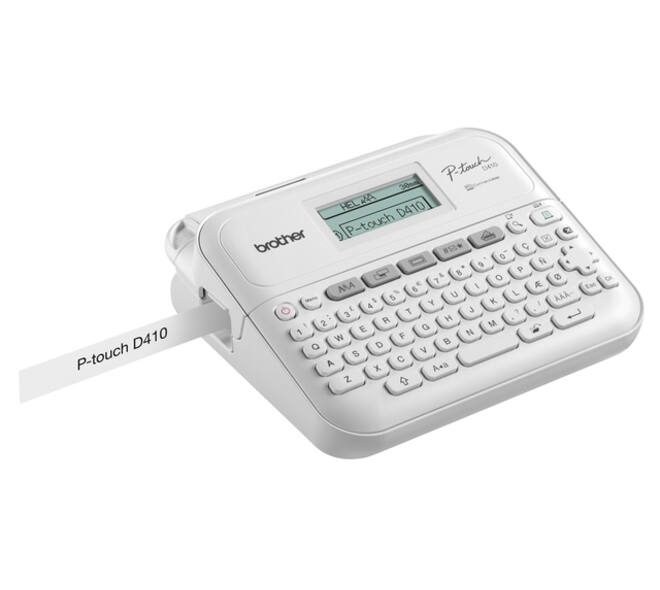 Labelprinter Brother P-touch TZe PT-D410 desktop qwerty 18mm wit in koffer
