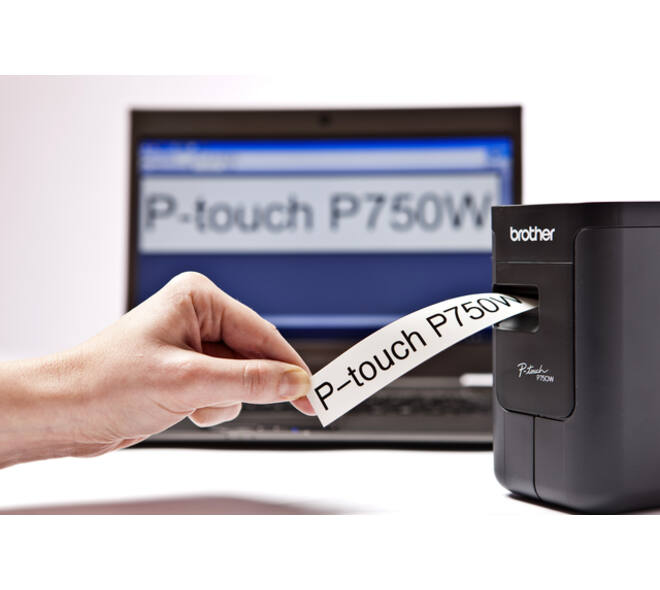 Labelprinter Brother P-touch TZe PT-P750W desktop 24mm zwart