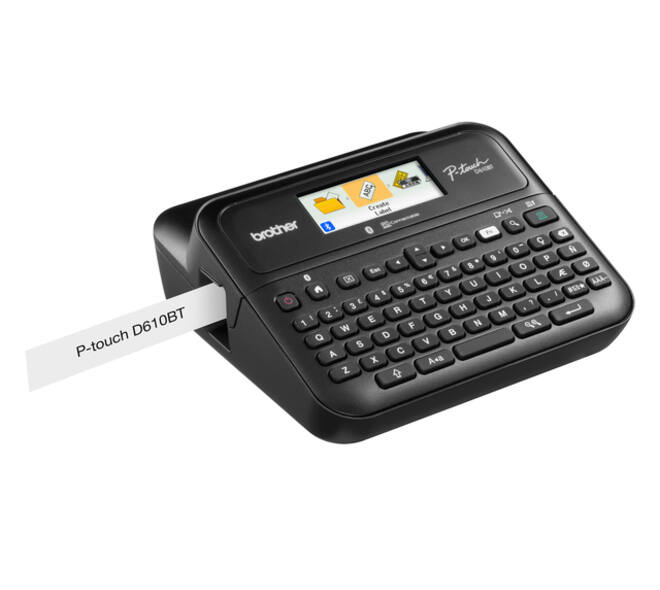 Labelprinter Brother P-touch TZe PT-D610BT desktop qwerty 24mm zwart in koffer