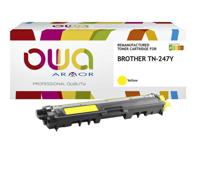 Toner OWA alternatief tbv Brother TN-247Y geel