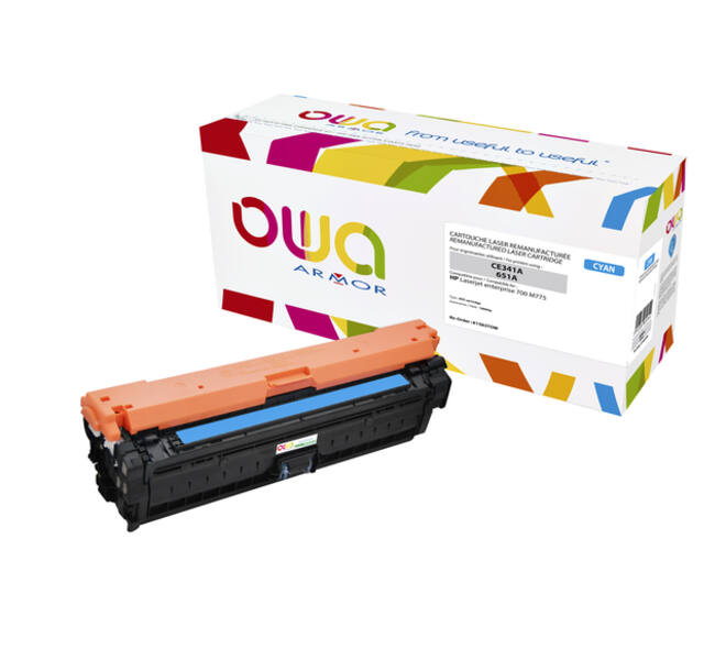 Tonercartridge OWA alternatief tbv HP CE341A blauw