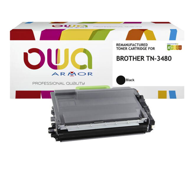 Toner OWA alternatief tbv Brother TN-3480BK zwart