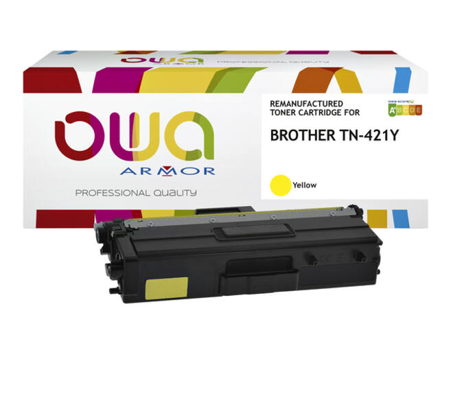 Toner OWA alternatief tbv Brother TN-421Y geel