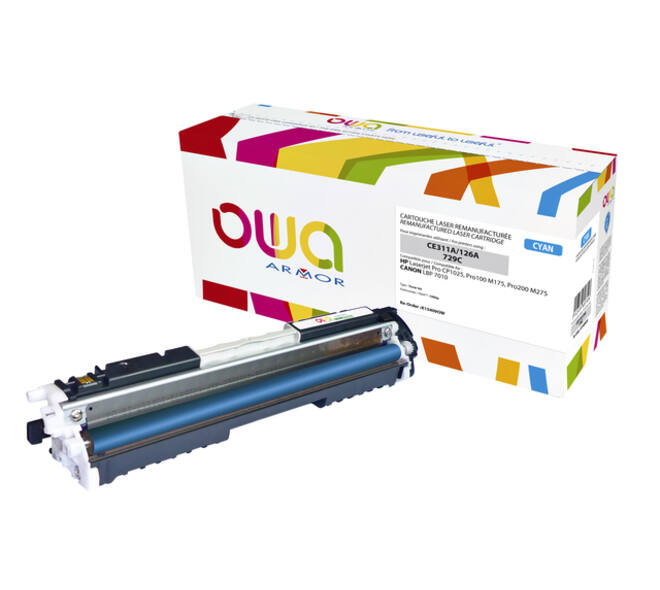 Tonercartridge OWA alternatief tbv HP CE311A blauw