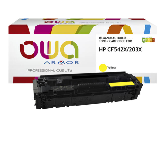 Tonercartridge OWA alternatief tbv HP CF542X geel