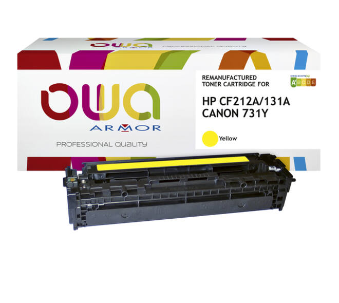 Tonercartridge OWA alternatief tbv HP CF212A geel
