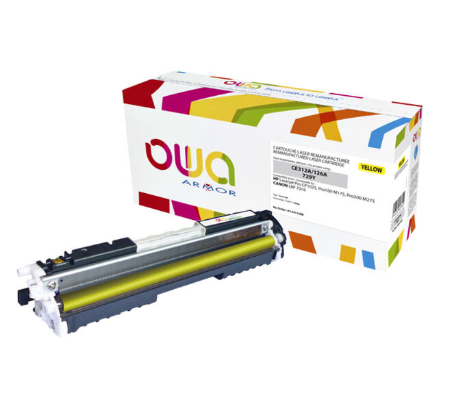 Tonercartridge OWA alternatief tbv HP CE312A geel
