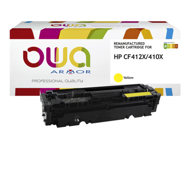 Tonercartridge OWA alternatief tbv HP CF412X geel