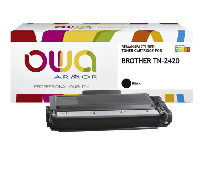 Toner OWA alternatief tbv Brother TN-2420BK zwart