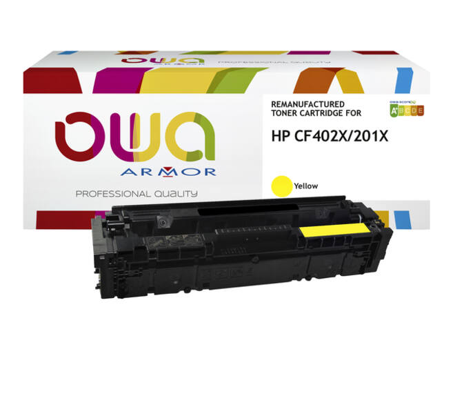 Tonercartridge OWA alternatief tbv HP CF402X geel