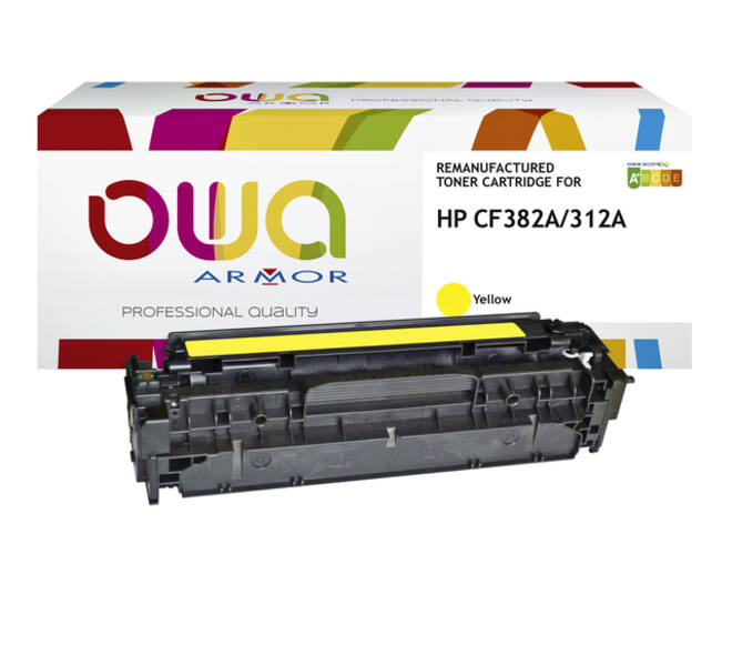 Tonercartridge OWA alternatief tbv HP CF382A geel