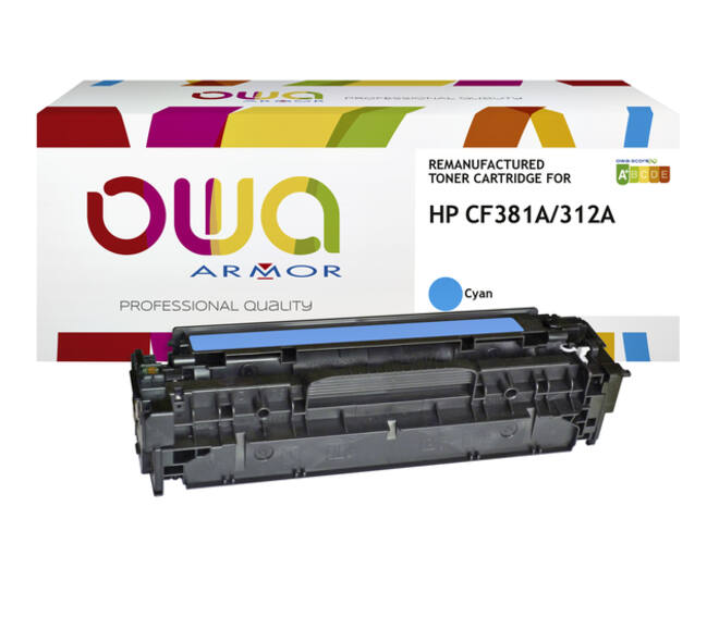 Tonercartridge OWA alternatief tbv HP CF381A blauw