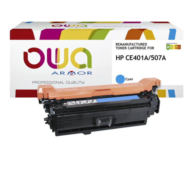Tonercartridge OWA alternatief tbv HP CE401A blauw