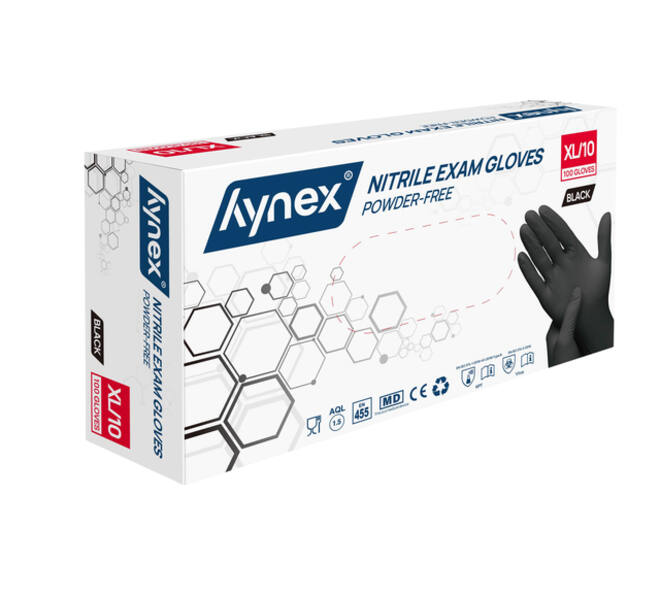 Handschoen Hynex nitril XL zwart 3.5g pak à 100 stuks