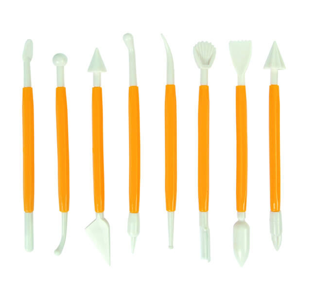 Boetseerspatel Conda set à 8 stuks 15 cm plastic