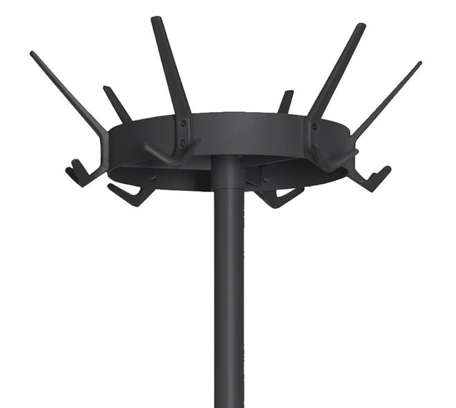 Kapstok Vepa Bins Crown 18 haken staand zwart