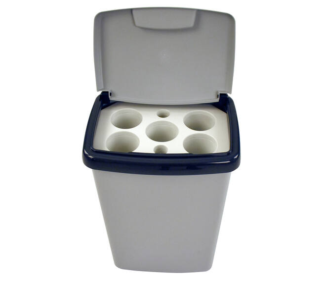 Afvalbak Vepa Bins bekerinzet 5-gaats 50 liter grijs