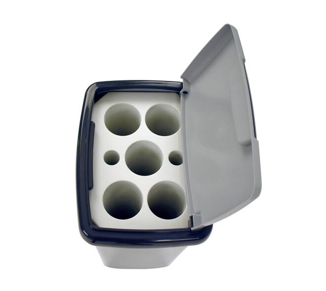 Afvalbak Vepa Bins bekerinzet 5-gaats 50 liter grijs