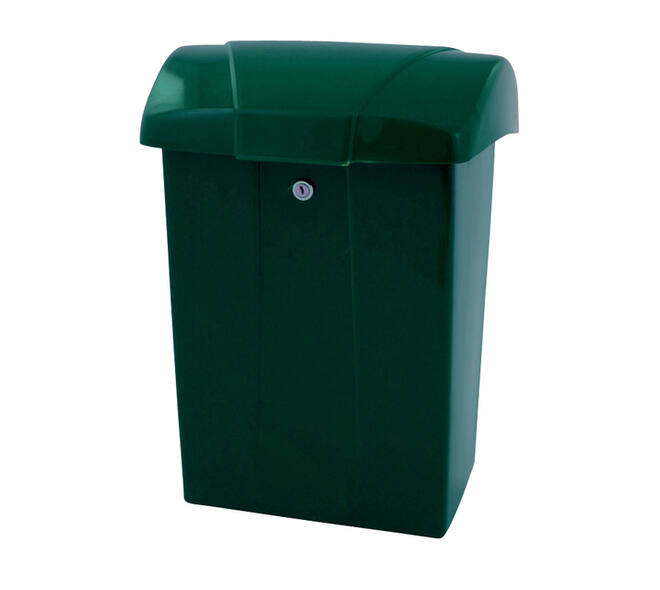 Brievenbus Vepa Bins met klep kunststof groen